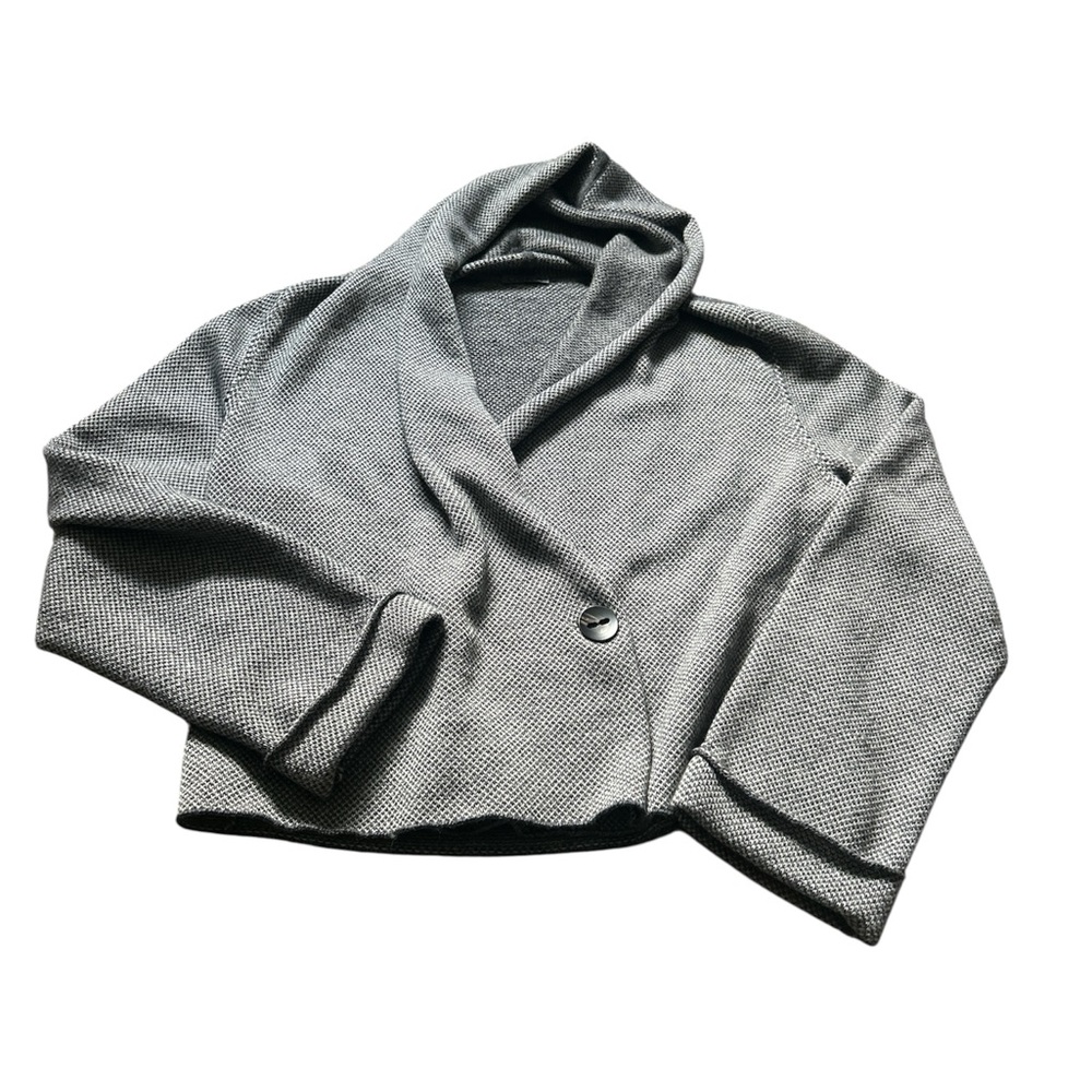 OSKA Germany Cropped Shawl Collar Virgin Wool Jacket Gray Size M/L